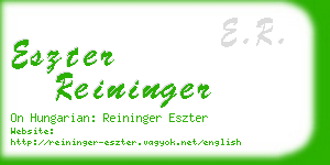 eszter reininger business card
